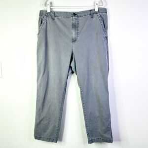 Old Navy Pants Women XL Gray OG Chino High Rise Elastic Waist Preppy Cottage